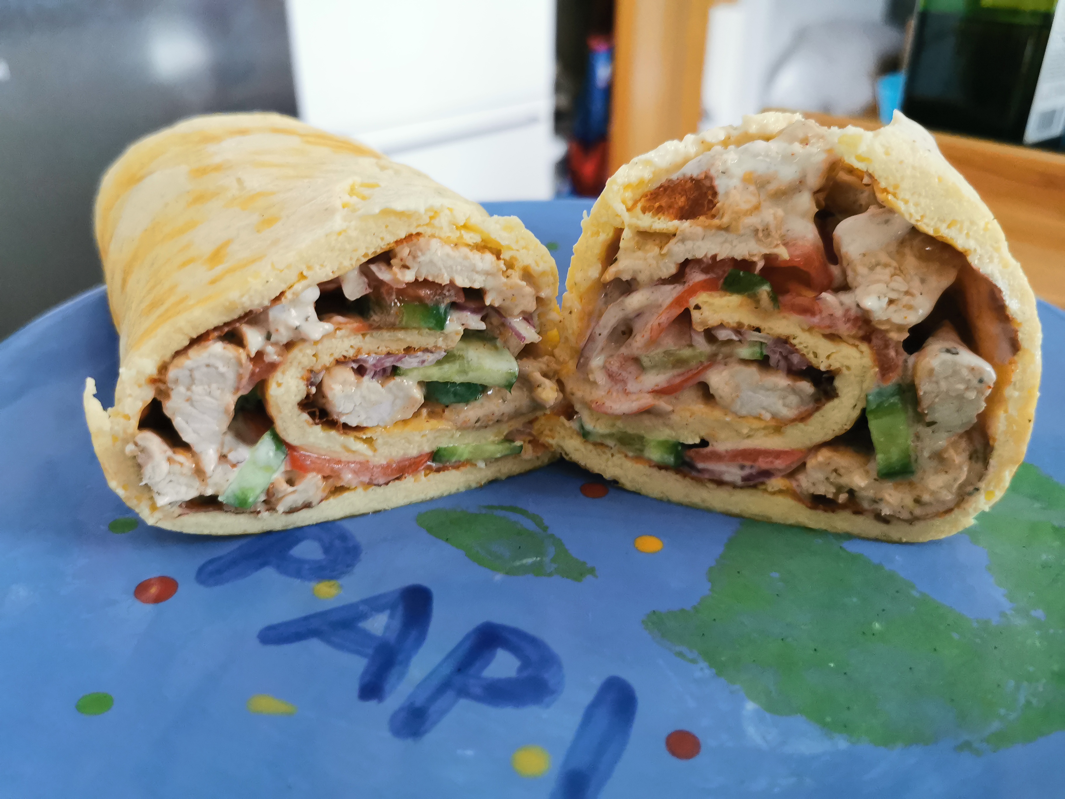 Protein Hühnchen Wrap